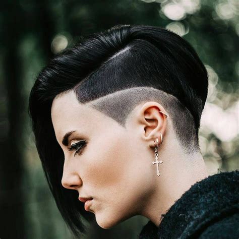 half shaved hairstyles for women|550 Best Half Shaved Hairstyles ideas .